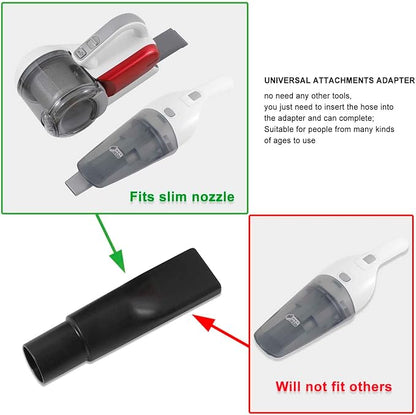 Attachments for BLACK+DECKER - Extendable Crevice Tool, Accessories Adapter, for Hand Vacuum Models with Slim Nozzle and Extendable Crevice - Fits Caliber (1.47" x 0.5")
