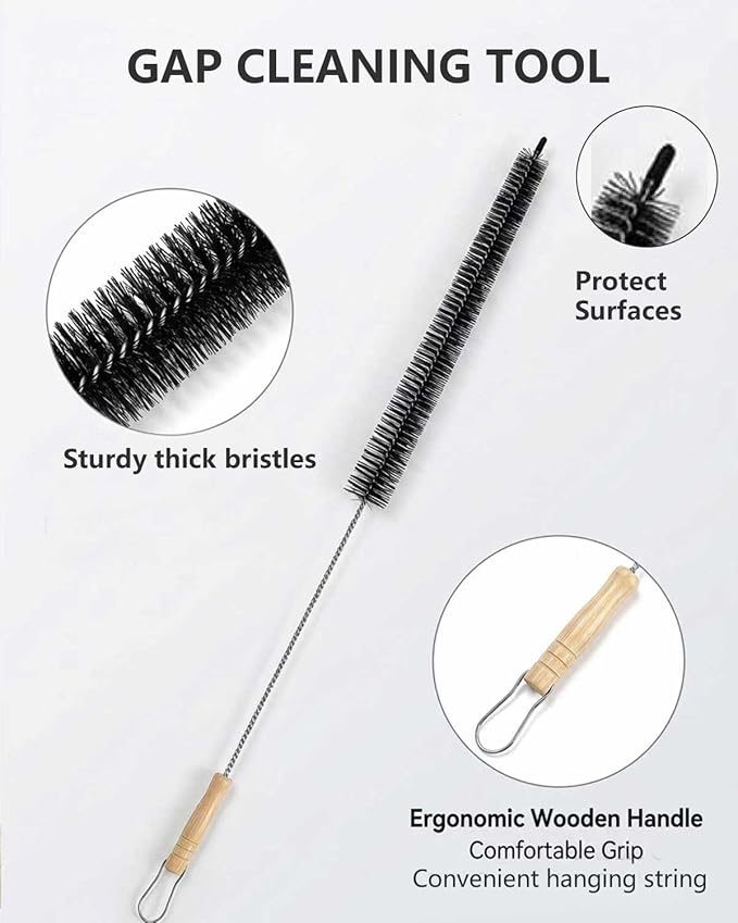 Dryer Vent Cleaning Brush Lint Cleaner Remover, Bendable Dust Pet Hair Gap Home Cleaning Tools 2Pcs (28 Inches)