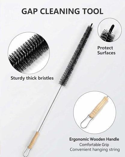 Dryer Vent Cleaning Brush Lint Cleaner Remover, Bendable Dust Pet Hair Gap Home Cleaning Tools 2Pcs (28 Inches)