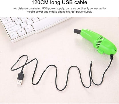 Handheld Mini Vacuum Cleaner, USB Rechargeable Keyboard Cleaner with Brush, Portable Cordless Dust Sucker for PC Laptop Office Desk Home (Black)