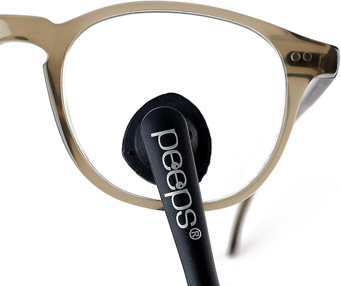 Peeps Glasses Cleaner - for Eyeglasses, Reading Glasses, and More - Lens Cleaner with Carbon Microfiber Tech-Injected Red-3 Count (Pack of 1)