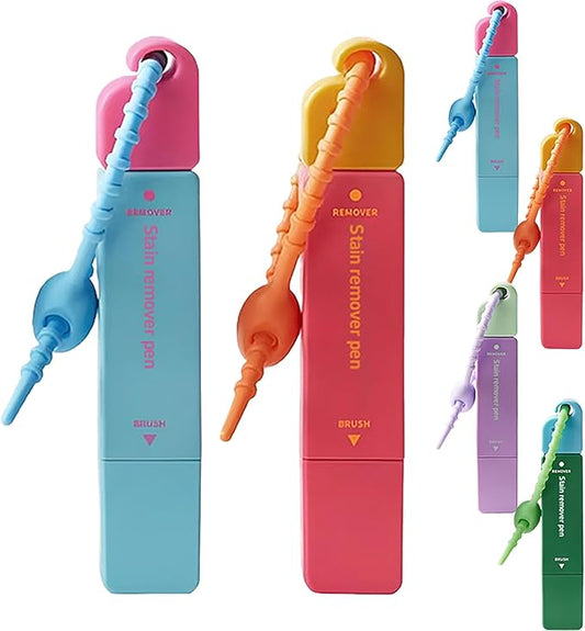 Double-Headed Instant Stain Remover Pen, Portable Dual-Tip Stain Remover Pen for Clothes Spot, Instant Fabric Stains Removers Pens for Oil Wine and Food Stains, Dates, Office, Travel Using (Combo 1)