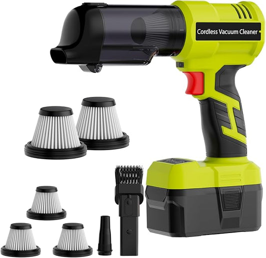 3 in 1 Handheld Vacuum Cordless Compatible with Ryobi 18V Battery, Wet&Dry Car Vacuum Portable Cordless with 22000Pa Blowing Function for Garage, Offices and Pet Messes (Tool Only)
