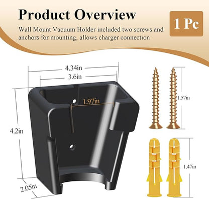 1 Pc Wall Mount Vacuum Holder/Docking Station with Screws, Fit for Bissell Pet Hair Eraser Handheld Vacuum Models 2390, 2390A, 2284W, 23903 & Auto-Mate Charging Dock, Save Space & Reduce Clutter