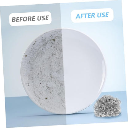 PRETYZOOM Stainless Steel Kitchen Cleaning Balls Dish Cleaner Scourers for Pots Pans Dishes Effortless Non Skid Scrubbing Tool and Hand Friendly Design