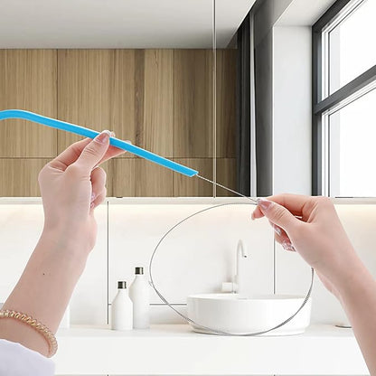 4 Pcs Extra Long Pipe Cleaners with Soft Nylon Bristles Head Cleaning Brush for Straw Tube Pipe Hose Bottle Refrigerator Drain, 1m/39in