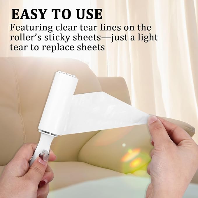 24 Pcs Lint Roller for Pet Hair Extra Sticky and Clothes,Mini Travel Lint Rollers Disposable Sheets Remove Dog/Cat Hair for Home Car Travel Use