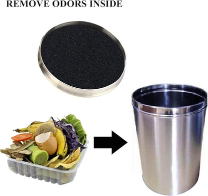 Becozofu 7.25 inch Kitchen Compost Bin Charcoal Filter Replacements, Compost Pail Replacement Carbon Filters, Round, Activated Charcoal, Set of 8