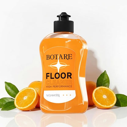 Floor Cleaner Liquid for Mopping, Household Deep Cleaning Solution for Wood,Hardwood,Tile,Laminate,Marble & Porcelain & Bathroom,Orange Scent,17.6 Fl Oz Each(2 Bottles+1 Cleaning Cloth)