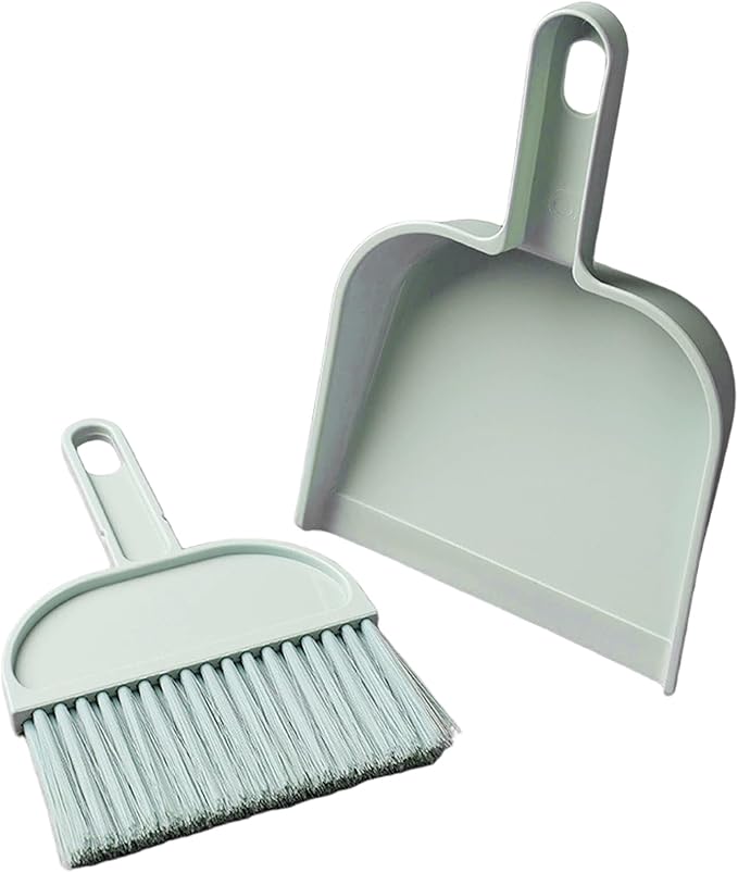 Mini Broom and Dustpan Set, Portable Handheld Sweeper, Portable Mini Hand Broom and Dustpan Combo for Home Table Keyboards Sofa Kitchen