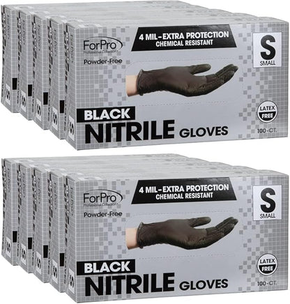 ForPro Disposable Nitrile Gloves, Chemical Resistant, Powder-Free, Latex-Free, Non-Sterile, Food Safe, 4 Mil