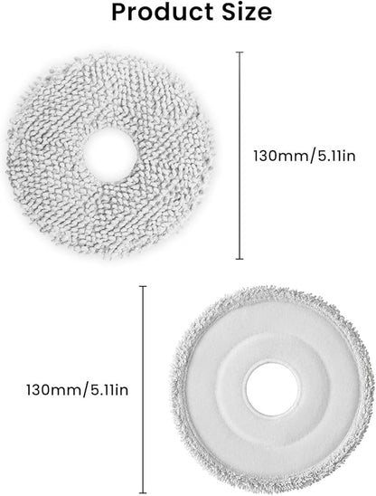 12Pack Microfiber Vacuum Mop Cloth Pad for Dreame X50 Ultra/L20 Ultra/L10s Pro/L10s Pro Gen2/X40 Ultra/for Mova P10/P50 Robot Vacuum,Replacement Part Washing Mopping Pad Mop Pad