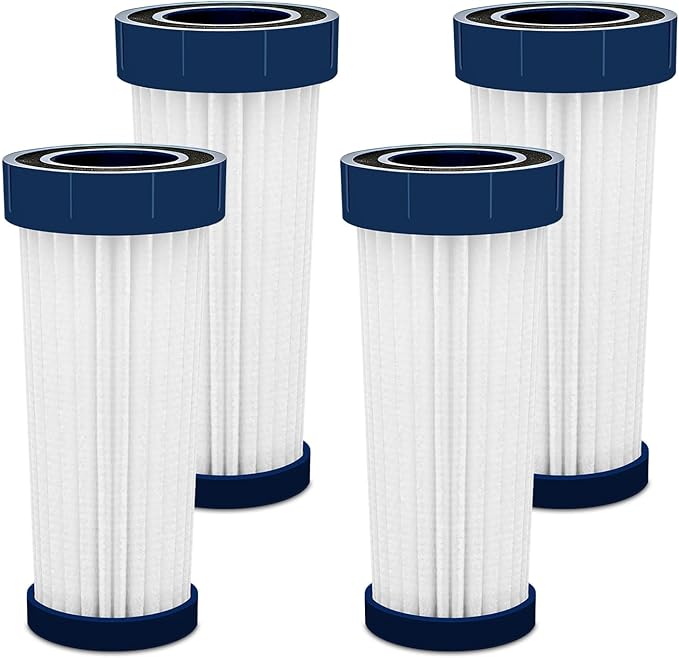 Mattress Vacuum Replacement Filter Compatible with Teant Mattress Vacuum Cleaner,Teant Blue, Gray Upgrade and Pink Bed Vacuum Cleaner.HEAP Filter-4Pack