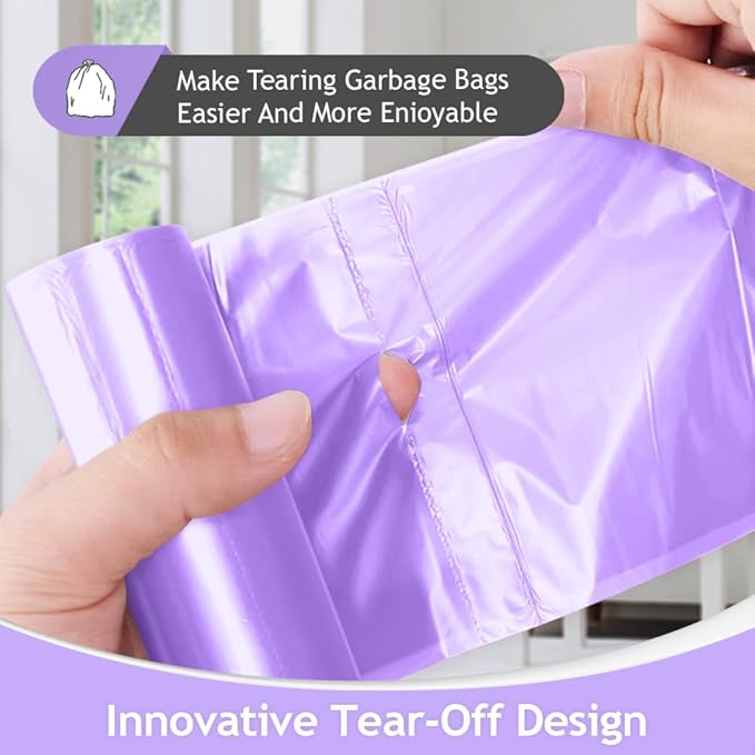 Small Trash Bags 2 Gallon 170 Count Strong Trash Bags Colorful Small Garbage Bags, Trash Can Liners for Bathroom Home Office Kitchen Bedroom, fit 5-10 Liter, 1,1.2,1.6,2,2.6,3 Gal,Multicolor