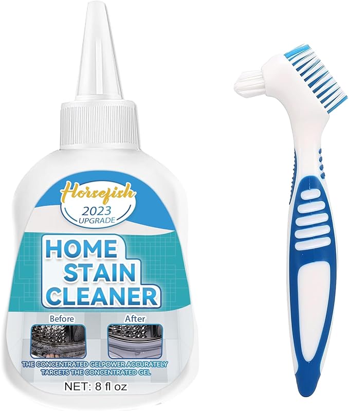 Mold Stain Cleaner Gel, 8 Fl oz Effective Washing Machine Cleaner for Front Load Washer Machine Gasket, Home Stain Cleaner Gel for Bathroom, Grout, Tile, Shower, Sink, Caulk (8 Fl Oz (Pack of 1))