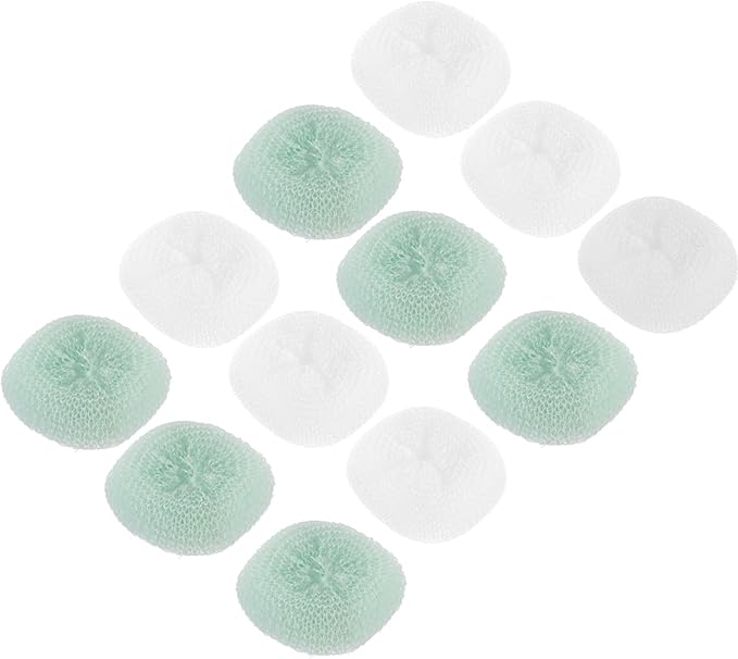 MAGICLULU 12pcs Household Cleaning Balls Scrubbers for Pots Pans Sturdy Scouring Pads Multi-Color Kitchen Dishwashing Tool for Rust and Dirt Removal Random Color