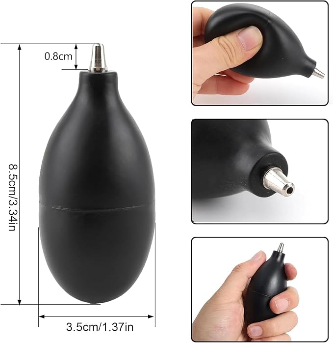 3pcs Bestgle Metal Tip Silicone Super Air Blower Blaster Pump Dust Cleaner, Mini Squeeze Ball Pump Bulb Blower for Digital SLR Lens Sensor LCD Screens Musical Instruments Keyboards Telescope Filter