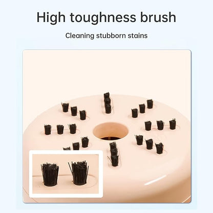 Mini Desktop Vacuum Cleaner Cute Cordless Table Dust Sweeper Cartoon Vacuum USB Rechargeable Battery Operated for Cleaning Dust Crumbs Hairs Scraps (Beige)