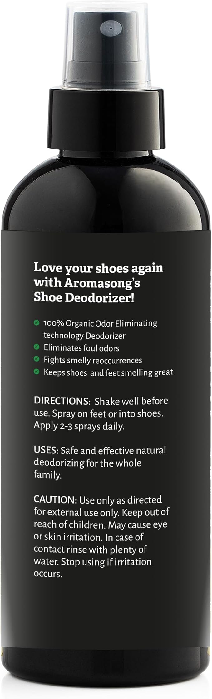Aromasong Natural Shoe Deodorizer and Foot Spray | 2-Pack | 24-Hour Freshness Foot Odor Eliminator for Feet - Extra Strength Fresher for Smelly Shoes & Stinky Feet Spray with Refreshing Scent, 4oz