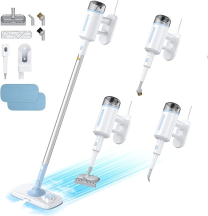 Steam Mop, 10 in 1 Detachable Handheld Steam Cleaner for Home and Floor Cleaning, 230°F Floor Steamer for Deep Cleaning with Multi-purpose Attachments Hardwood Floors, Tile, Grout, Furniture