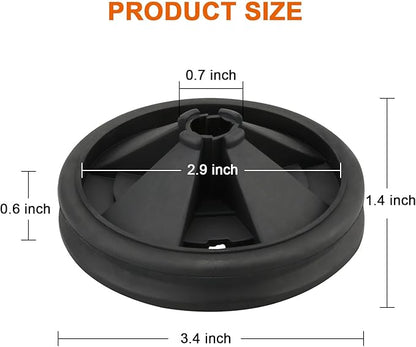 2Pcs 3 3/8" Garbage Disposal Splash Guard, Quiet Garbage Disposal Rubber Drain Insert, Sink Splash Guard QCB-AM Replacement for InSinErator Evolution Series, Removable Garbage Disposal Parts