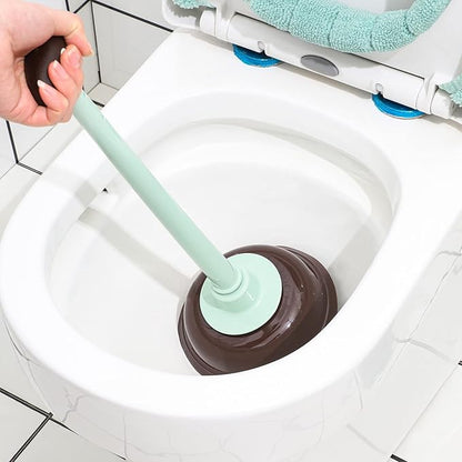 Cq acrylic Toilet Brush and Plunger Set,Green 3 in 1 Bathroom Scrubber Plunger and Angled Toilet Bowl Brush & Scrubber Combo with Holder and Rim Cleaner for Camper,Rv,Apartment,New Home,Set of 1