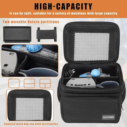 Carry Bag Compatible with Bissell SteamShot Hard Surface Steam Cleaner 39N7V/39N7A, Adjustable Compartments Steam Cleaner Storage Bag Fits for Phueut Pressurized Handheld Steam Cleaner