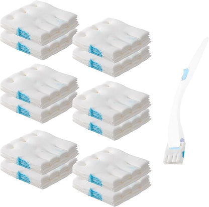 12 Pack Flushable Refills Compatible with Scrubbing Bubbles Toilet Bowl Brush, Disposable Cleaner Refills Pads for Scrubbing Bubbles Toilet Wand, Toilet Brush Refill Accessories (Only Pads)