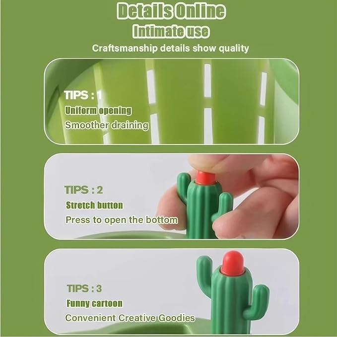 Cactus Kitchen Sink Drain Strainer, Cactus Sink Strainer, Automatic Pressing Sink Filter, Self-Cleaning Sink Strainer,Press Automatic Dumping Basket, Kitchen Sink Waste Collector Filter(4PCS)