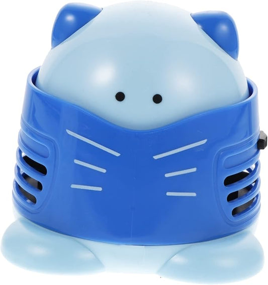 jojofuny Cartoon Desktop Vacuum Cleaner Mini Dust Collector for Crumbs and Dust Efficient Low Noise Portable Table Cleaner for Home Office School and Car Use