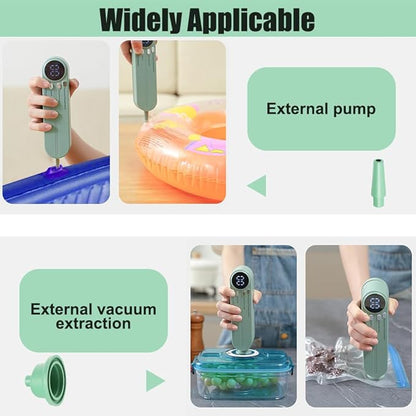 Mini Bag Sealer, Cordless Handheld Heat Vacuum Sealer with 3 Sealing Gears for Candies Snacks Food Storage