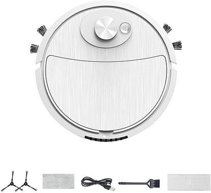 Mini Cleaner Sweeping Robot Super Suction Low Noise One Start Rechargeable Vacuum Cleaner Sweeping Mopping Robot Memory Multiple Cleaning Modes White One Size