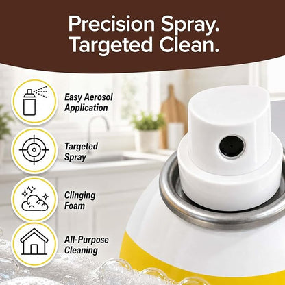 Bull Shot All-Purpose, Multi-Surface Grime Emulsifier, AS SEEN ON TV, Professional Strength Clinging Foam Cleaner; Grease, Oil, Scuff Marks, Dirt, Non-Abrasive, Kitchen, Bath, Living Areas & Outdoors