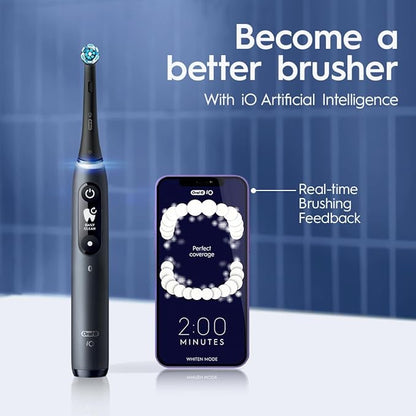 Oral-B iO Series 7G Electric Toothbrush with Replacement Brush Head, White Alabaster