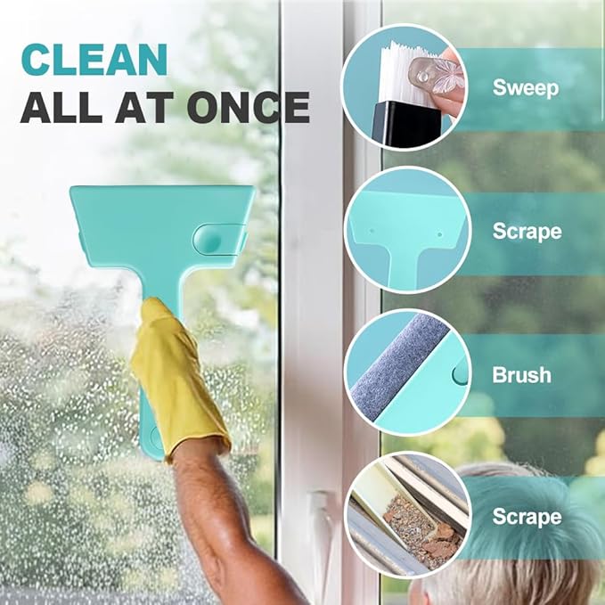 Magic Window Track Cleaner, 2026 Upgraded Window Groove Cleaning Brush Tools Set, Hand-held Window Track Cleaner Brushes Tools Set for Window lides Gaps Tile Lines Shutter Car Vents (Yellow 3pcs)