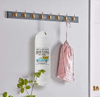 Grocery Bags Holder Organizer for Shopping Bags，Wall Mount Plastic Bags Storage Container Dispensers, Gift for Women Mother Grandmother Friend