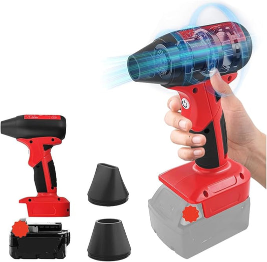 Jet Fan Mini Blower，130000 RPM Cordless Air Duster Comaptible with Milwaukee M18 18V Batteries with 4-Speed Control for Car Dust Cleaning, Outdoors BBQ Leaf Cleaning, Sofa's Pet Hair Cleaning
