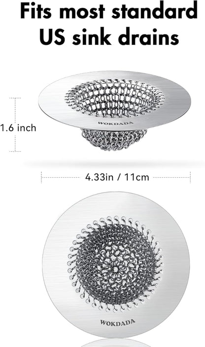 Sink Strainer with Stopper, Wokdada Revolutionary Clog-Free Food Catcher for Garbage Disposal