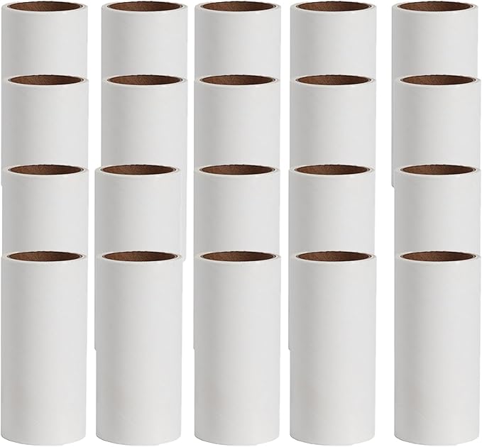 Rgqphantom Lint Roller Refills,Extra Sticky Lint Roller Replacement Refills Only, Inside Diameter 1.5 inch, 60 Sheets per Roll (Pack of 20, Total 1200 Sheets, 4 inch)