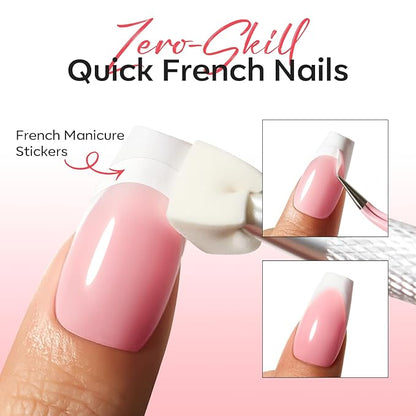 modelones Pat Paint Gel Nail Polish, 2 Colors Soak Off UV Patting Gel Polish Pigmented Colors for Ombre & Gradient & Blush Blooming & French Tip Nail Art, Pink Blaze