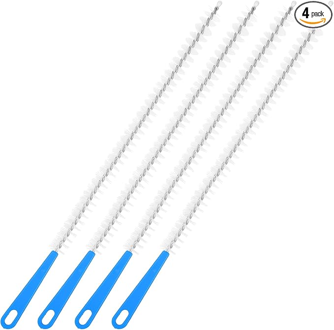Yuanchu 4 Pack Flexible Drain Cleaning Brush, Sink Pipe Cleaners Drain Clog Remover Tool with Nylon Bristles Rust-Resistant Sink Unblocker Tool for Toilet Kitchen Shower Sewer Tub