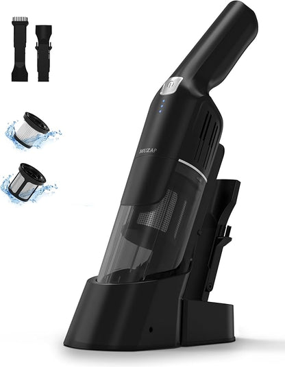 Handheld Vacuum Cleaner, Cordless & Rechargeable, 15KPa Powerful Suction, 30-Min Runtime, 500ML Dust Cup, for Pet Hair/Car/Home Matte Black