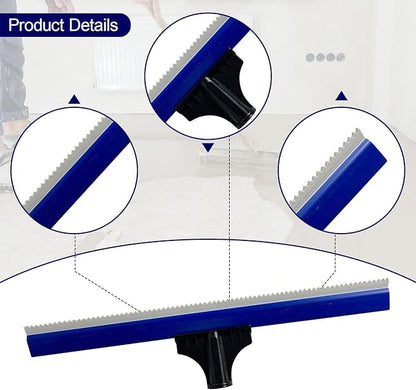 Generic Squeegee for Epoxy Floor Notched Serrated Flat Soft Rubber Rake Cement Painting Coating Tool Easy to Use Smooth and Efficient, 40cm