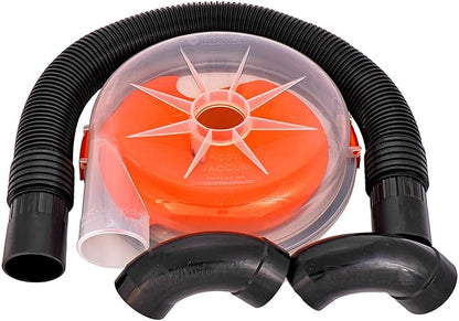 The Dustopper PRO, Low-Profile Dust Separator for Shop Wet/Dry Vacuums with at least 5HP. Includes High-Flow 90 Degree Sweep Elbows and Connection Hose. Fits Standard 5 Gallon Buckets, Made in USA