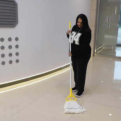 Midoneat Commercial Mop Bucket with Side Press Wringer on Wheels, 35Qt,Yellow Including One Commercial Mop