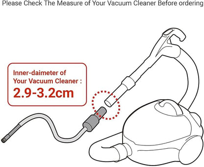 EZ SPARES Micro Cleaning Nozzle Kit,Micro Vacuum Attachment,Universal Vacuum Cleaner Attachment,Mini Micro Kit Keyboard Crevice Cleaning Tool Brush Kit,for Compact Wet Dry Shop Vacuum,Storage Bag Inc