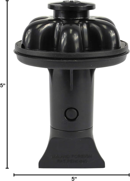 Danco 10768A | Disposal Genie II Garbage Disposal Strainer and Stopper, Kitchen Sink Drain Splash Guard with Food Scraper, Black, 1-Pack