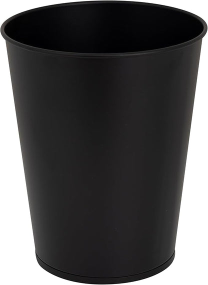 Bath Bliss Trash Can, Toilet Brush and Plunger 3 Piece Bathroom Set in Matte Black