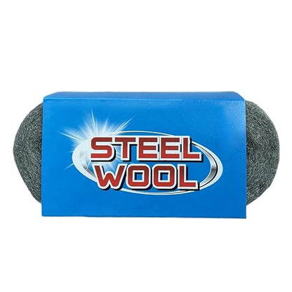 Steel Wool, 3'' x 11Ft, Grade #0000 - #4 - Fine Wool for Wood Refinishing, Cleaning Pots and Pans, Mice Control