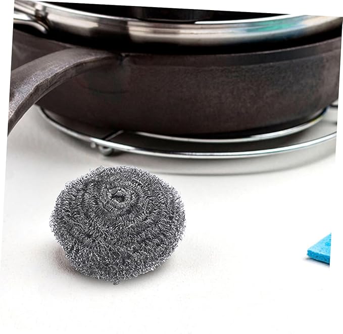 Ciieeo 20pcs Metal Pot Scrubbers Cleaning Balls for Pots Pans Baking Heavy Duty Dish Scrubbers for Effortless Grease Removal